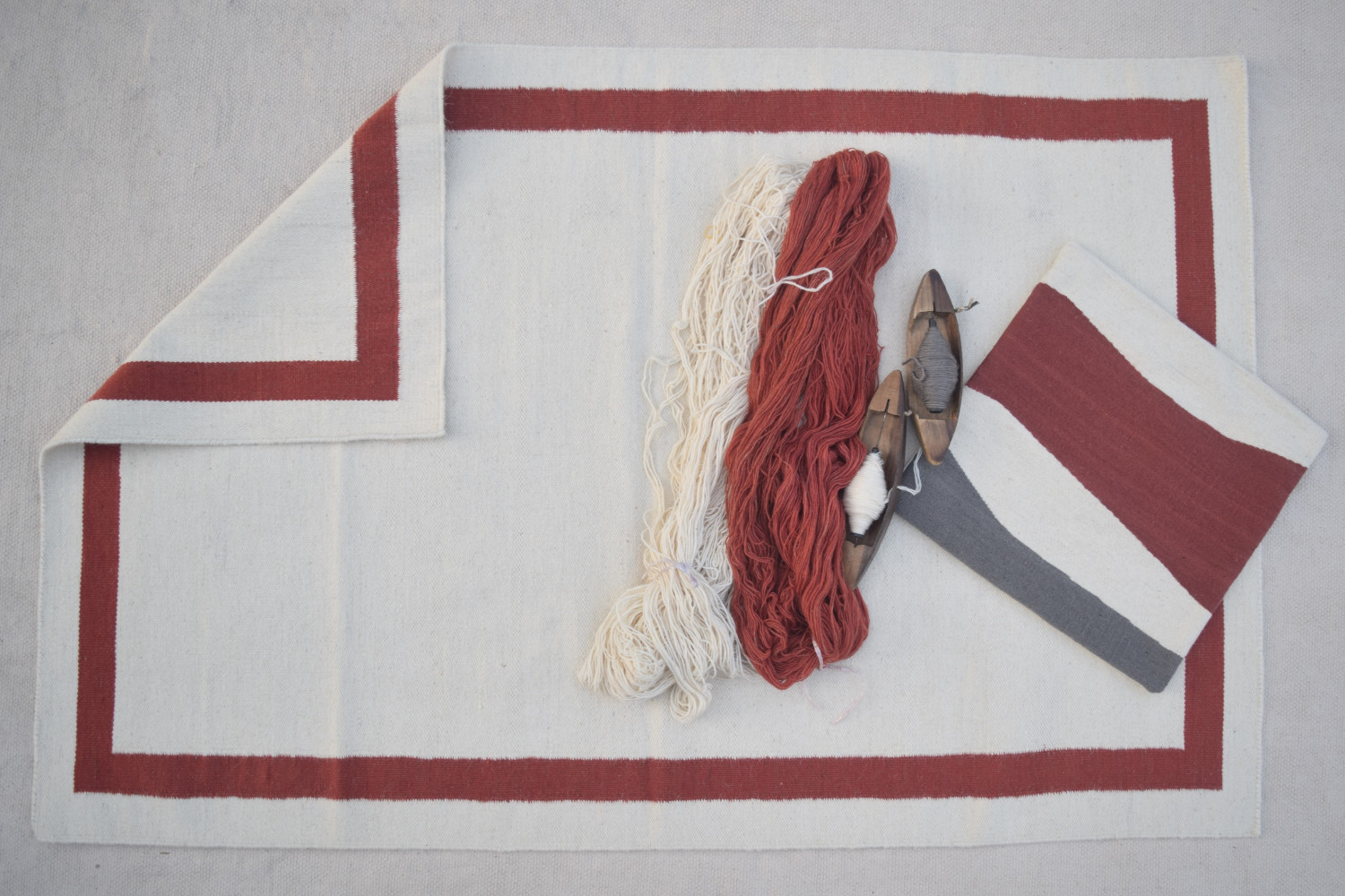 Tapis Bordure Couleur Rouille